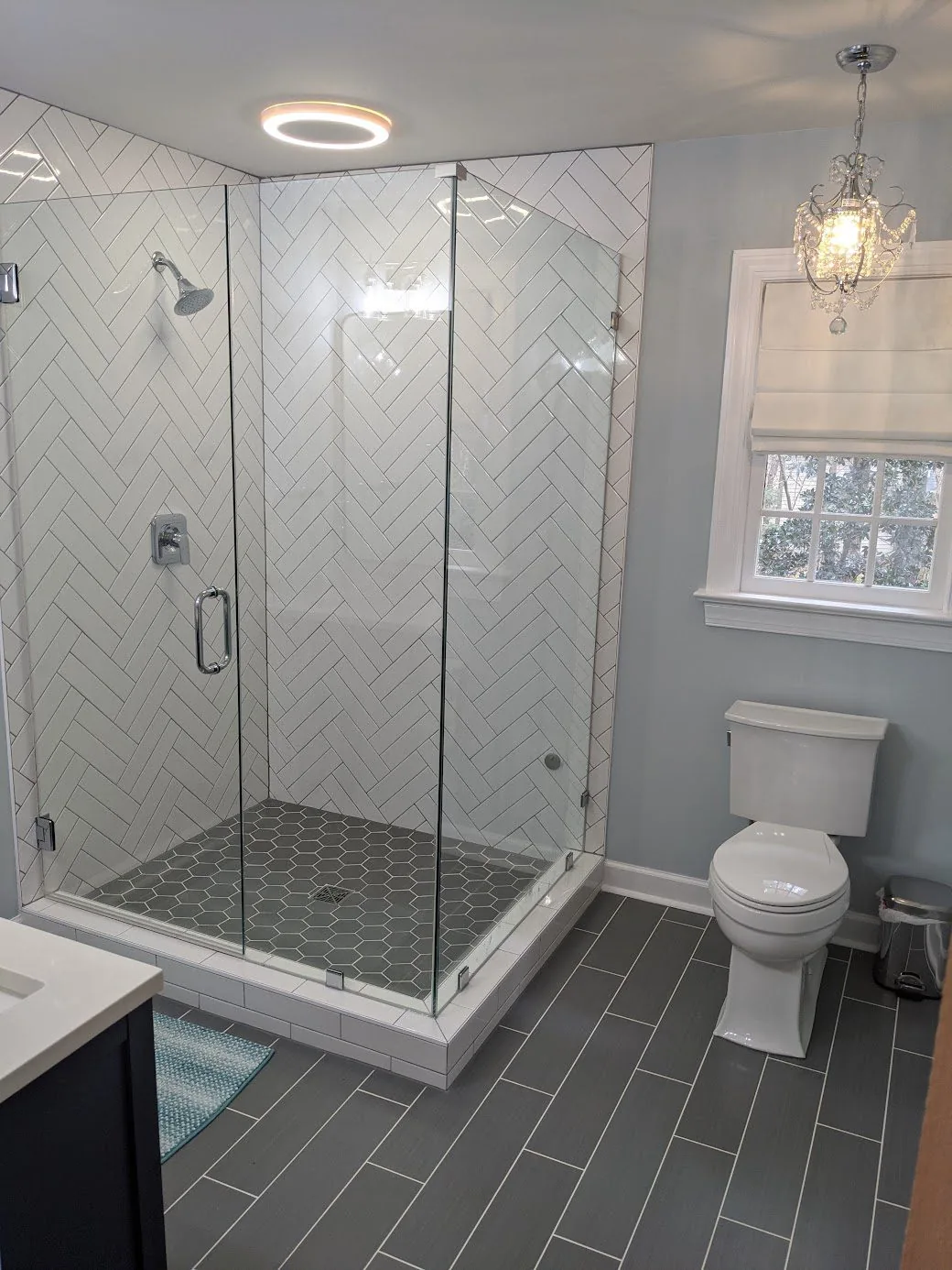 Completed Raleigh bathroom remodel